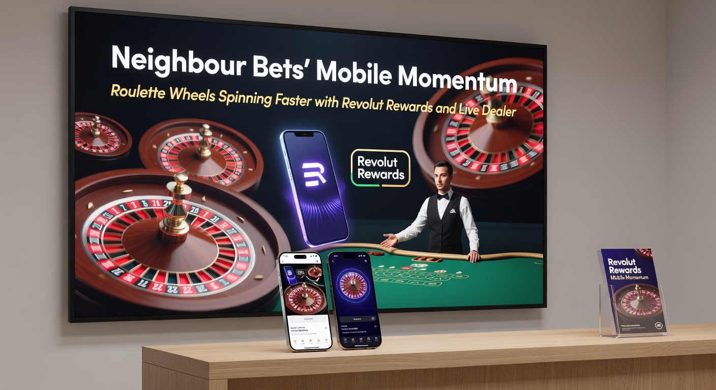 Live dealer at mobile roulette table showcasing neighbour bets with Revolut payment icons and reward notifications