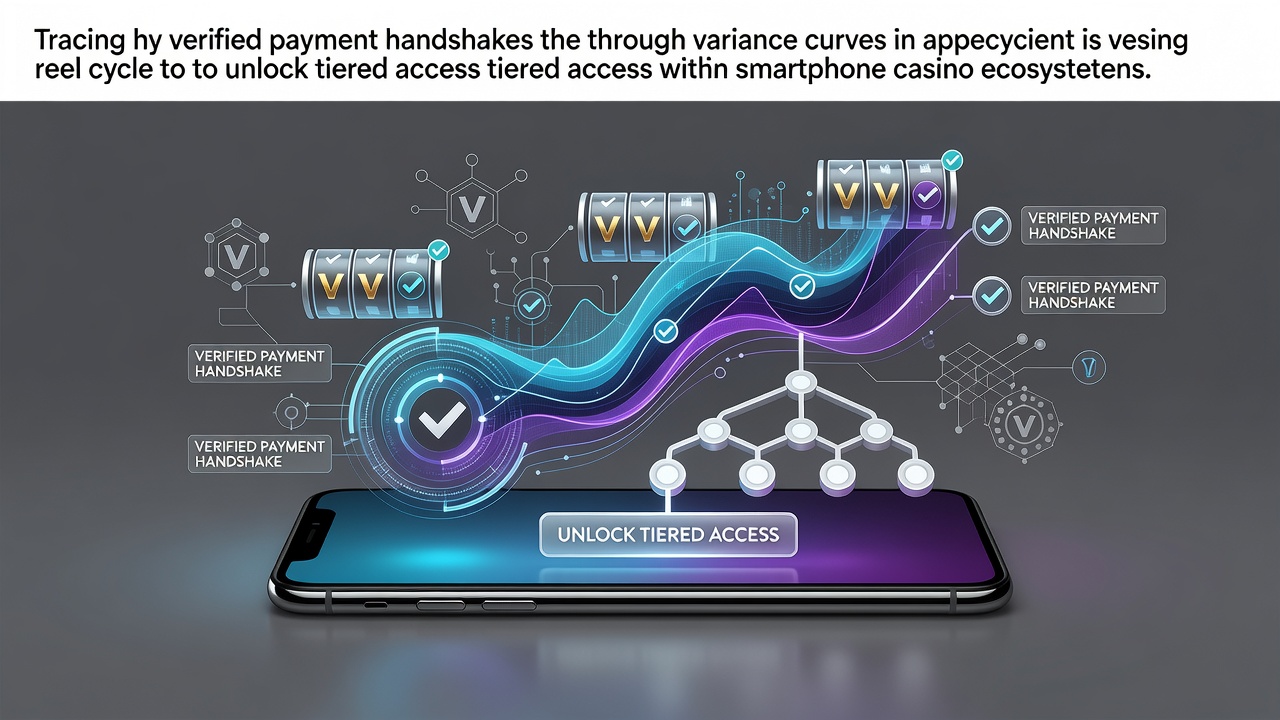 Smartphone screen displaying casino app interface with payment verification and reel variance indicators